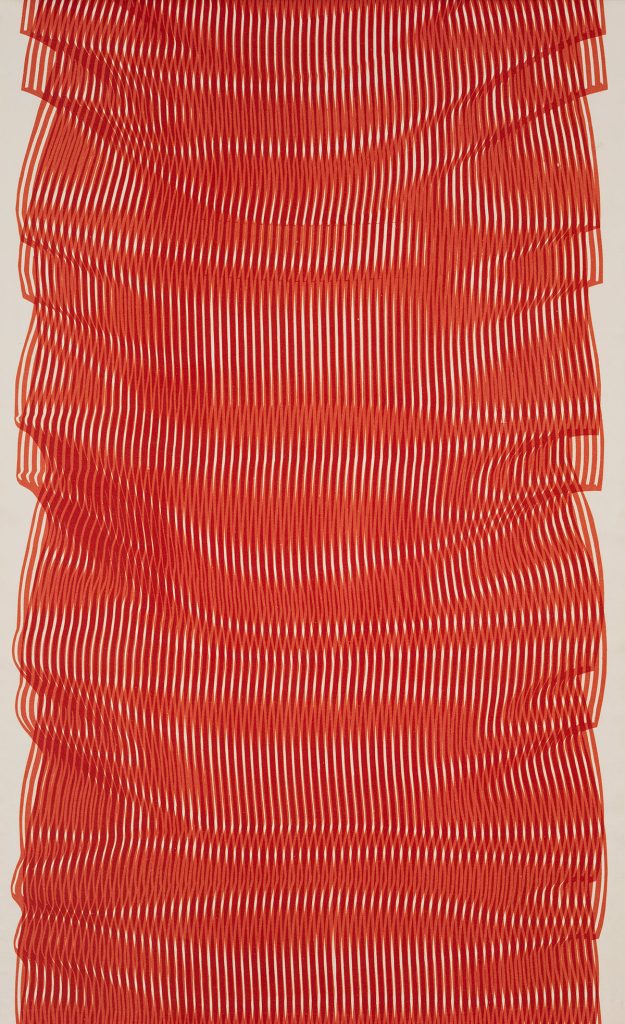 Bitten Hegelund, Pleat Orange, 2005. Designmuseum Danmark. Photo: Pernille Klemp