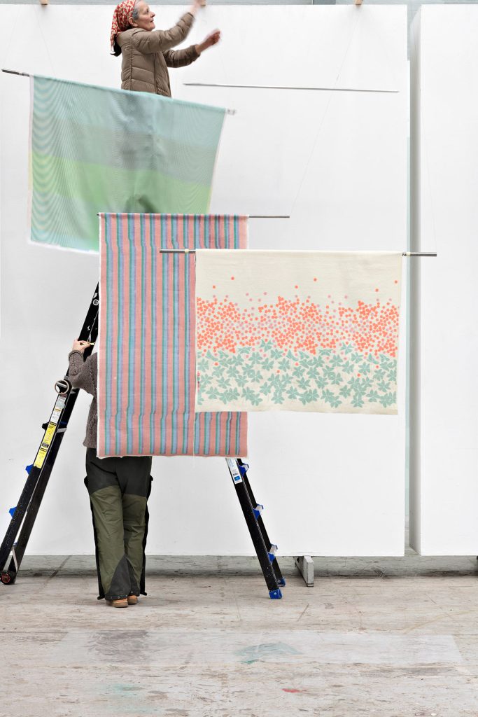 Works by the eight contemporary textile printers. Photo: Dorte Krogh