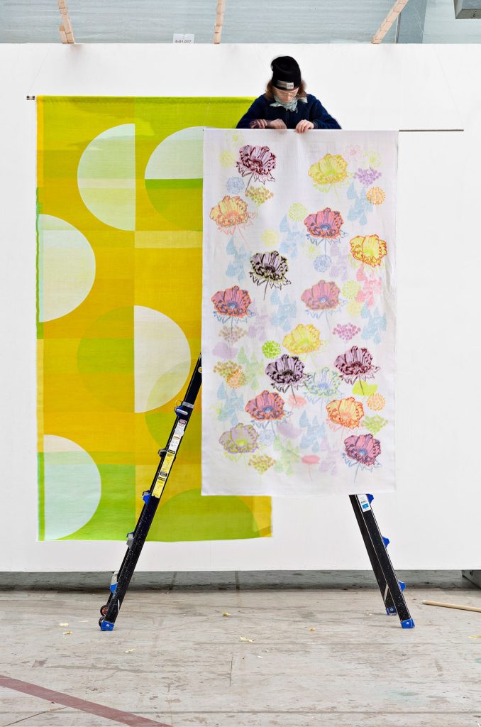 Works by the eight contemporary textile printers. Photo: Dorte Krogh