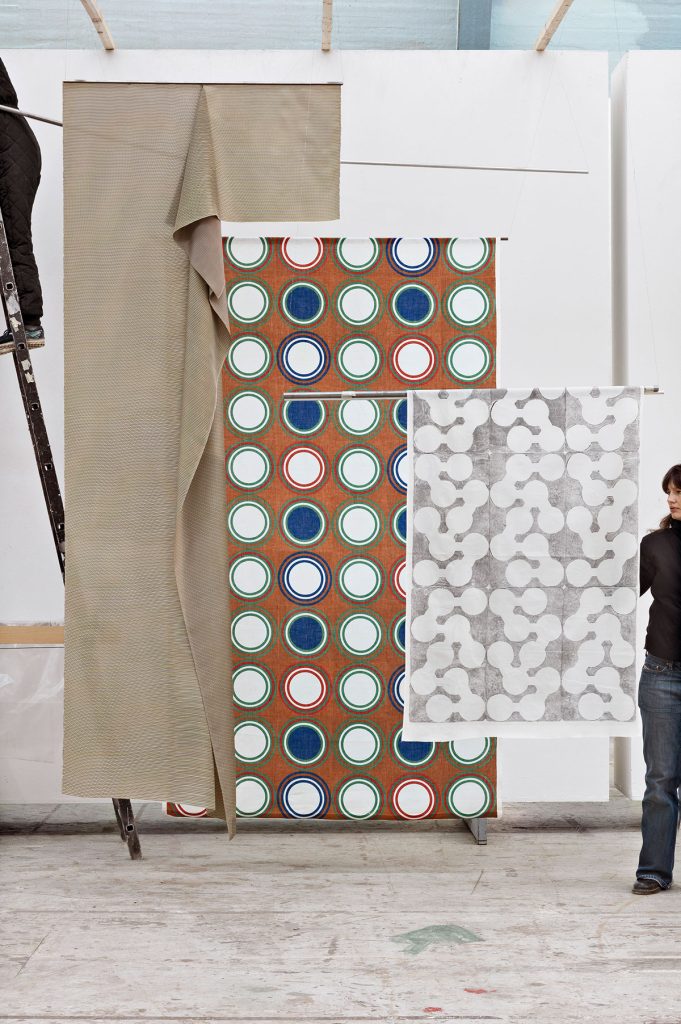 Works by the eight contemporary textile printers. Photo: Dorte Krogh