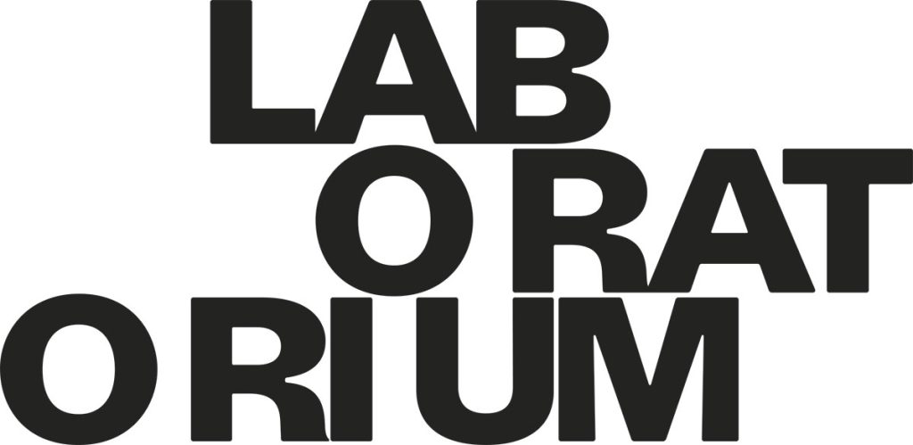 Logo for udstillingsrækken LABORATORIUM